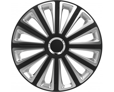 4-Piece Hubcaps Trend RC Black & Silver 15 inch