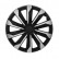 4-piece Hubcaps Typhoon 16-inch silver / black