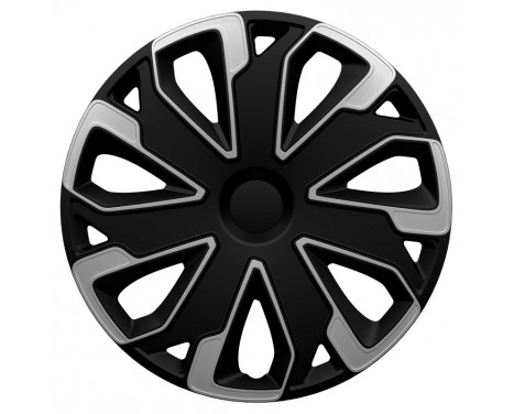 4-Piece Hubcaps Ultimo 16-inch silver / black