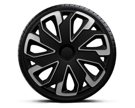 4-Piece Hubcaps Ultimo 16-inch silver / black, Image 2