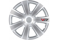 4-Piece Hubcaps VR 13-inch silver / carbon-look / logo