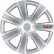 4-Piece Hubcaps VR 13-inch silver / carbon-look / logo