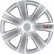 4-Piece Hubcaps VR 14-inch silver / carbon-look / logo