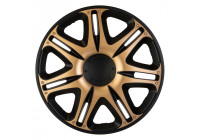 4-Piece J-Tec Hubcap set Nascar 13-inch black / gold