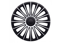 4-Piece J-Tec Hubcaps Austin 17-inch silver / black