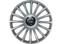 4-Piece J-Tec Hubcaps Grand Prix SR 15-inch silver + chrome ring
