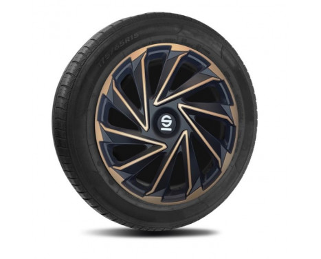 4-piece Sparco hubcap set Varese 15-inch gold / black, Image 2