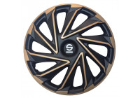 4-piece Sparco hubcap set Varese 16-inch gold / black