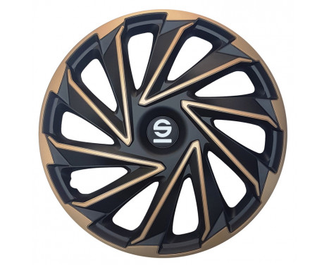 4-piece Sparco hubcap set Varese 16-inch gold / black