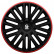 4-Piece Sparco Hubcaps Bergamo 14-inch black / red