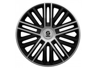 4-Piece Sparco Hubcaps Bergamo 14-inch black / silver