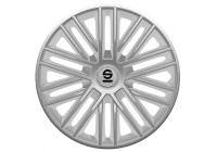 4-Piece Sparco Hubcaps Bergamo 14-inch silver