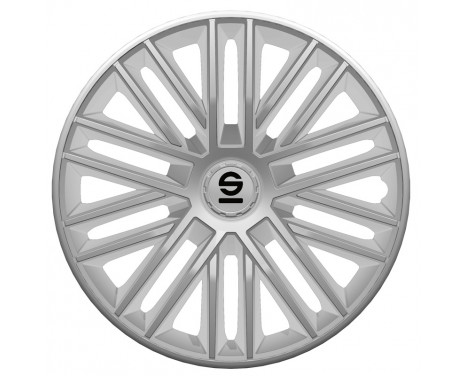 4-Piece Sparco Hubcaps Bergamo 14-inch silver