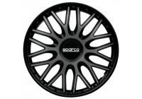 4-Piece Sparco Hubcaps Roma 15-inch gray / black