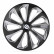 4-Piece Sparco Hubcaps Sicilia 13-inch black / silver / carbon