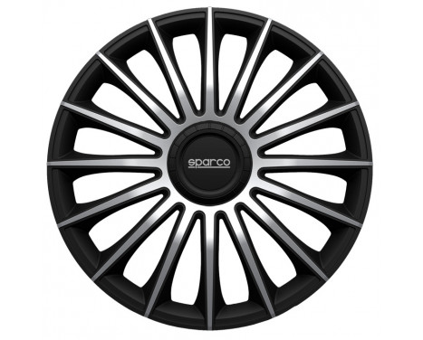 4-Piece Sparco Hubcaps Treviso 16-inch black / silver