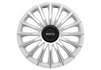 4-Piece Sparco Hubcaps Treviso 16-inch silver