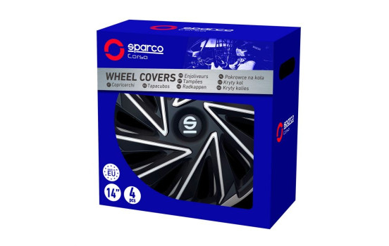 4-piece Sparco Hubcaps Varese 16-inch silver / black, Image 3