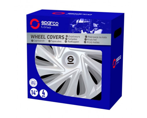 4-piece Sparco Hubcaps Varese 16-inch silver, Image 3