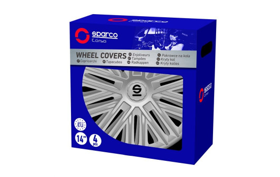 4-piece Sparco wheel caps set Bergamo 15-inch silver, Image 3