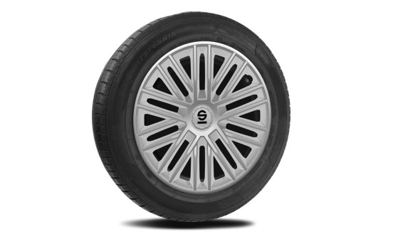 4-piece Sparco wheel caps set Bergamo 15-inch silver, Image 2
