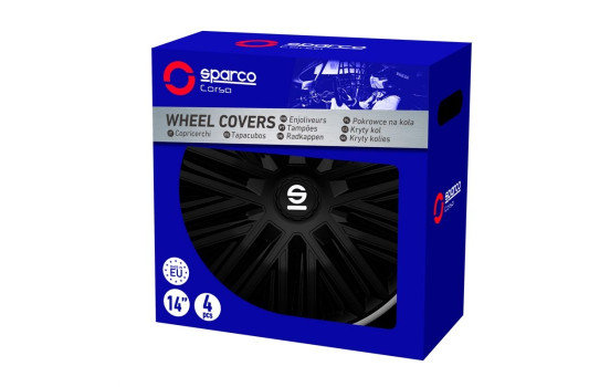 4-piece Sparco wheel caps set Bergamo 16-inch black / gray, Image 3