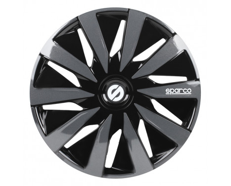 4-Piece Sparco Wheel cover set Lazio 13-inch black / gray