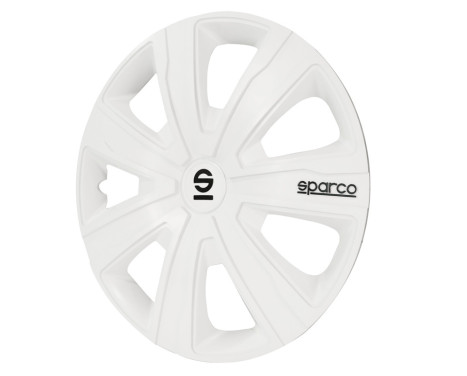 4-Piece Sparco Wheel Cover Set Palermo 15-inch White, Image 2