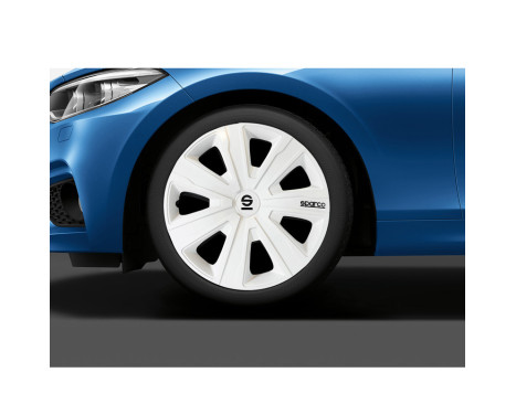 4-Piece Sparco Wheel Cover Set Palermo 15-inch White, Image 3