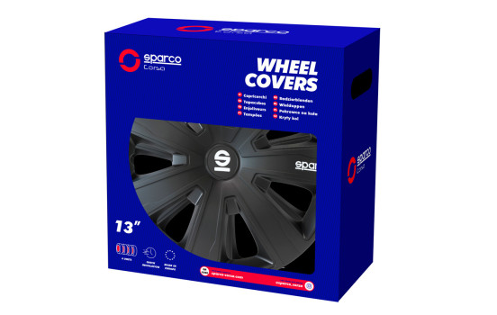 4-piece Sparco Wheel cover set Palermo 16-inch black, Image 4
