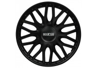 4-Piece Sparco Wheel cover set Roma 16-inch black