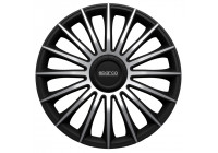 4-Piece Sparco Wheel cover set Treviso 15-inch black / silver