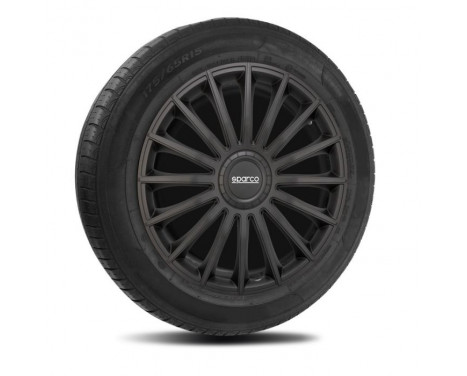 4-Piece Sparco Wheel cover set Treviso 15-inch black, Image 2