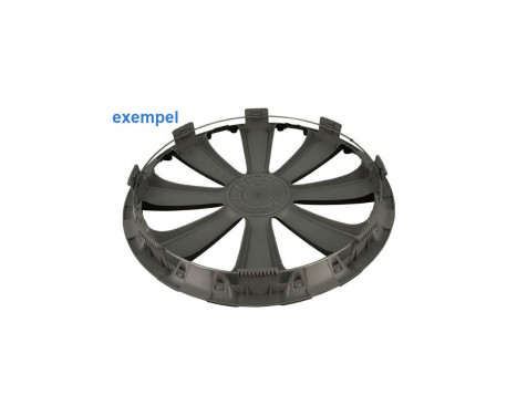 4-Piece Wheel Cover Set Aviator Silver & Black 16'', Image 5