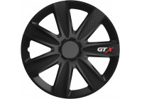 4-Piece Wheel Cover Set GTX Carbon Black 14 inch