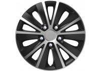 4-Piece Wheel Cover Set Rapide NC Silver&Black 16 inch