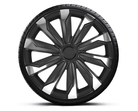 4-piece wheel cover set Typhoon 16-inch chrome/black, Image 2