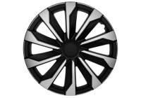 4-piece wheel cover set Typhoon 17-inch silver/black