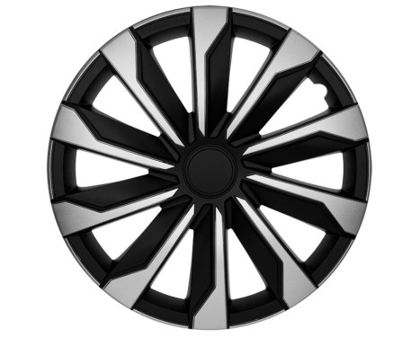 4-piece wheel cover set Typhoon 17-inch silver/black