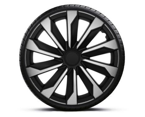 4-piece wheel cover set Typhoon 17-inch silver/black, Image 2