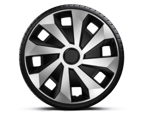 4-piece wheel cover set Volvano-VAN 15-inch silver/black (convex), Image 2