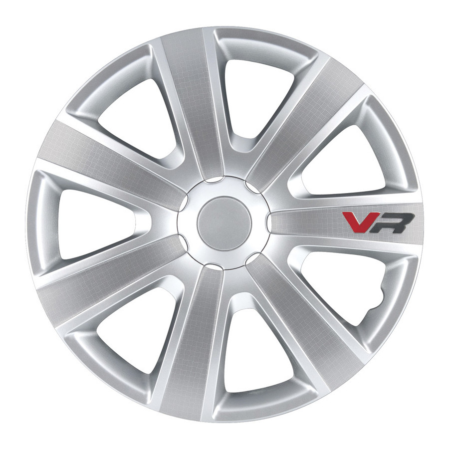 AutoStyle PP5155 Set wheel covers VR 15-inch silver/carbon-look/logo