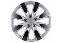 Arkansas 15-inch wheel cover set, silver/gunmetal