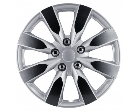 Arkansas 15-inch wheel cover set, silver/gunmetal