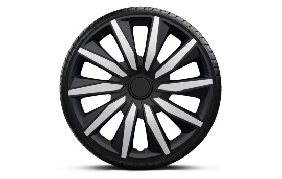 AutoStyle 4-Piece Wheel Cover Set Decent 16-inch silver/black, Image 2