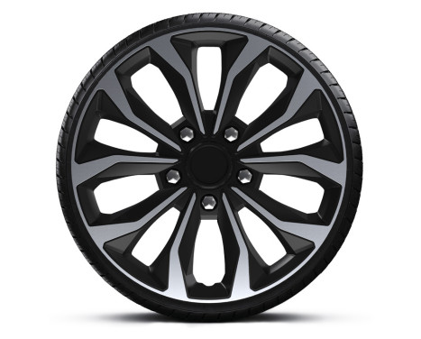 AutoStyle 4-Piece Wheel Cover Set Hornet Pro 16-inch silver/black, Image 2