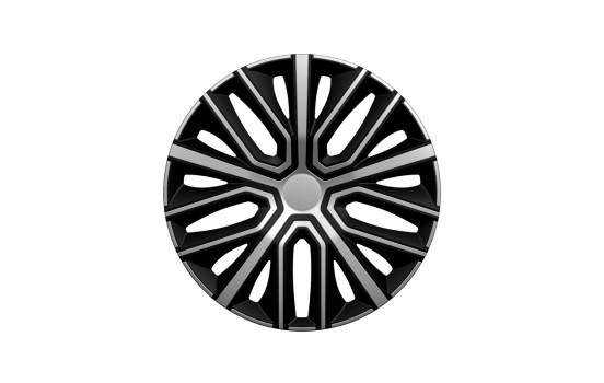 AutoStyle 4-Piece Wheel Cover Set Sinus 14-inch silver/black