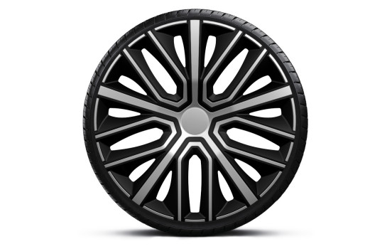 AutoStyle 4-Piece Wheel Cover Set Sinus 14-inch silver/black, Image 2