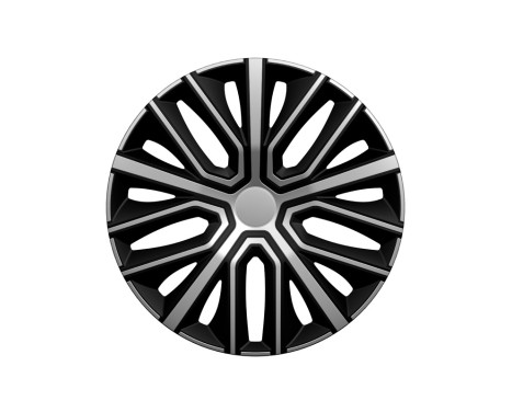 AutoStyle 4-Piece Wheel Cover Set Sinus 15-inch silver/black