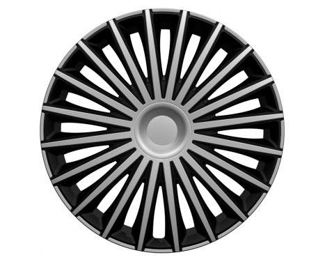 Dakota 14-inch wheel cover set, silver/black